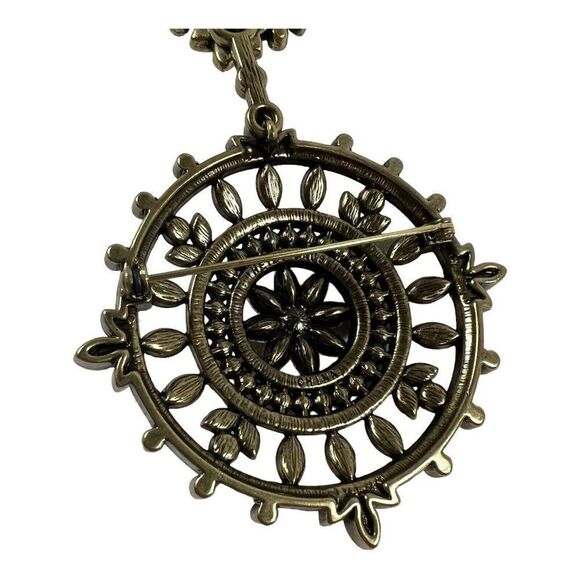 Heidi Daus French Twist Necklace with Removable Brooch Set Amethyst Faux Pearl - Picture 6 of 6